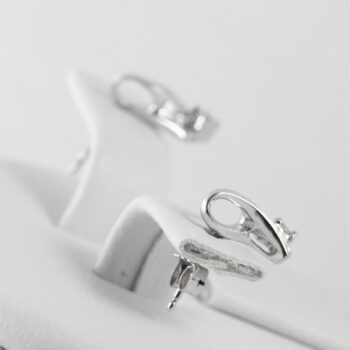 14 K White Gold set of Diamond Earrings and Pendant 6