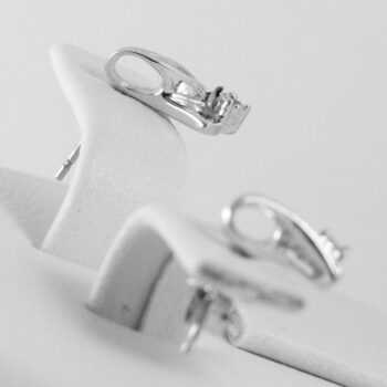 14 K White Gold set of Diamond Earrings and Pendant 7