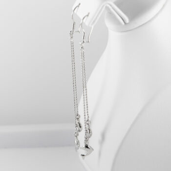 14 K White Long Dolphin Earrings 10