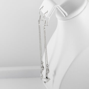 14 K White Long Dolphin Earrings 8