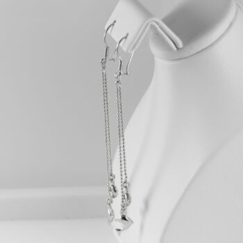 14 K White Long Dolphin Earrings 9