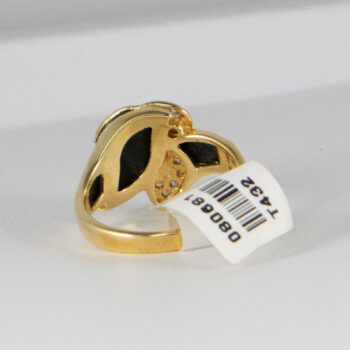14 K Y Black Agata Ring with Diamonds 11