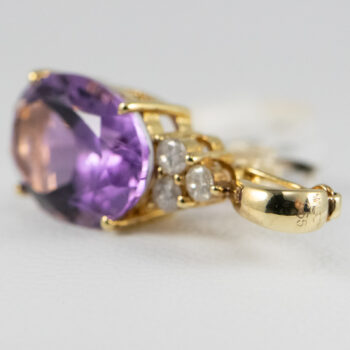 14 K Y Oval Amethyst Pendant Enheanser 15