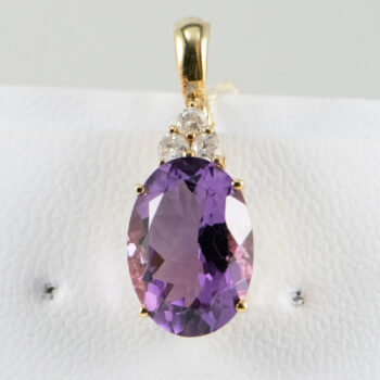 14 K Y Oval Amethyst Pendant Enheanser 2