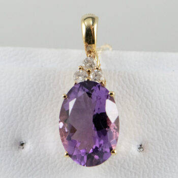 14 K Y Oval Amethyst Pendant Enheanser 4