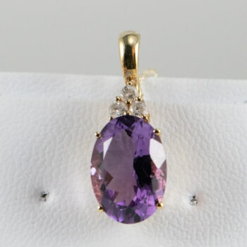 14 K Y Oval Amethyst Pendant Enheanser 5