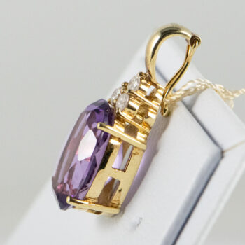 14 K Y Oval Amethyst Pendant Enheanser 9