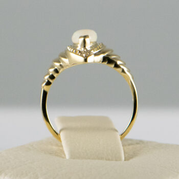 14 K Y Marquise Opal Ring with two Diamonds 1