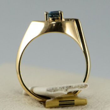 14 K Y Ring with Pear Shape Sapphire 12