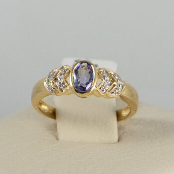 14 K Y Tanzanite and Diamond Lds Ring 1