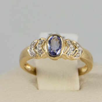 14 K Y Tanzanite and Diamond Lds Ring 2