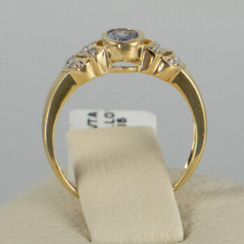 14 K Y Tanzanite and Diamond Lds Ring 8
