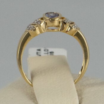 14 K Y Tanzanite and Diamond Lds Ring 9