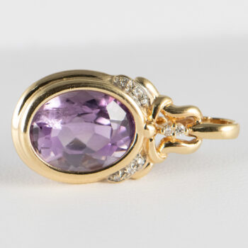 14 K Y G Large Amethyst Pendant Enhancer 11