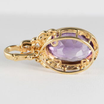 14 K Y G Large Amethyst Pendant Enhancer 12