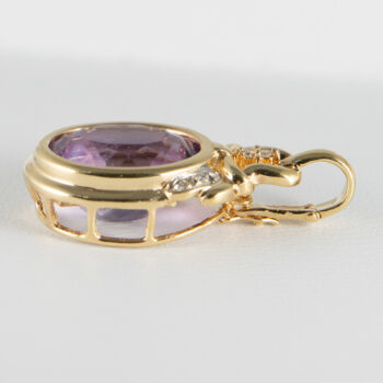 14 K Y G Large Amethyst Pendant Enhancer 6