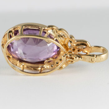 14 K Y G Large Amethyst Pendant Enhancer 7