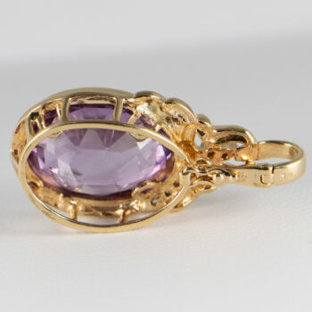 14 K Y G Large Amethyst Pendant Enhancer 8
