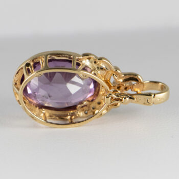 14 K Y G Large Amethyst Pendant Enhancer 9