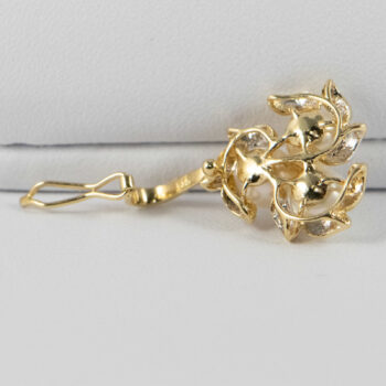 14 K Yellow G Pearls and Diamonds Pendant Enhancer 10