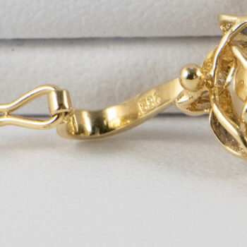 14 K Yellow G Pearls and Diamonds Pendant Enhancer 8