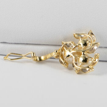 14 K Yellow G Pearls and Diamonds Pendant Enhancer 9