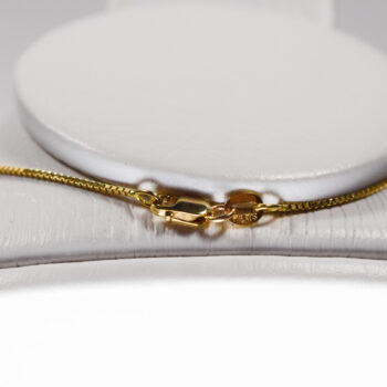 14 K Yellow Gold Garnet Pendant with Box Chain 4