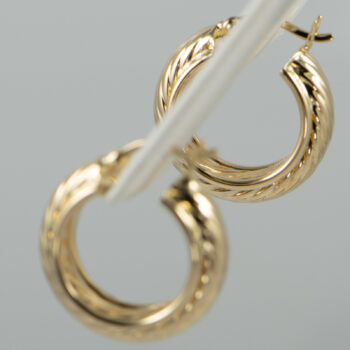 14 K Yellow Gold Hoop Earrings 1