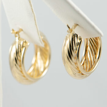 14 K Yellow Gold Hoop Earrings 5