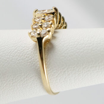 14 K Yellow Gold Marquise and Diamonds Ring 6