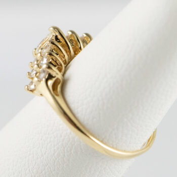 14 K Yellow Gold Marquise and Diamonds Ring 9