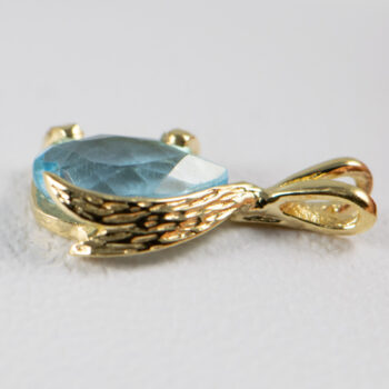 14 K Yellow Gold Pear Shape Aquamarine Pendant 7