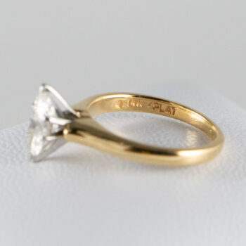 14 K Yellow Gold and Platinum Marquise Diamond 50 CT Solitary 11