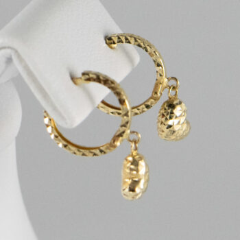 14 K Yellow gold Huggies with Hanging Hearts 10 2022 11 18 172443 jgng