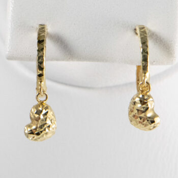 14 K Yellow gold Huggies with Hanging Hearts 2 2022 11 18 172452 zlme
