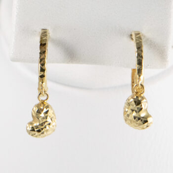 14 K Yellow gold Huggies with Hanging Hearts 3 2022 11 18 172453 ntbj