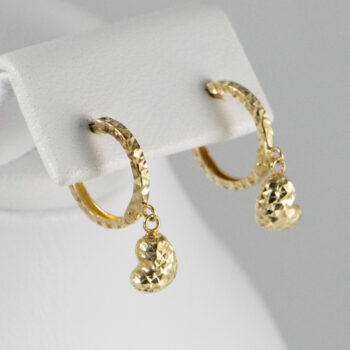 14 K Yellow gold Huggies with Hanging Hearts 6 2022 11 18 172448 vwwa