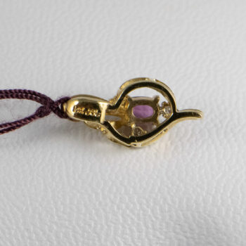 14 K Yellow gold Oval R Uby Pendant 10