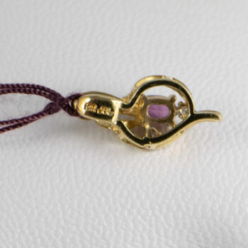 14 K Yellow gold Oval R Uby Pendant 9