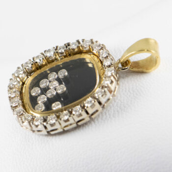 18 K Chopard Pendant Front Happy Floating Diamonds 1