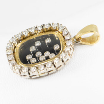 18 K Chopard Pendant Front Happy Floating Diamonds 2