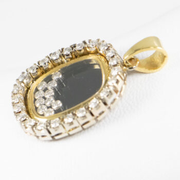 18 K Chopard Pendant Front Happy Floating Diamonds 3
