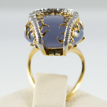 18 K Lavender Color Stone Lds Ring 10