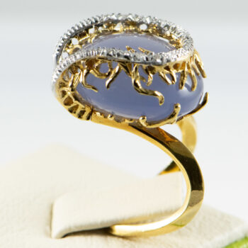 18 K Lavender Color Stone Lds Ring 4