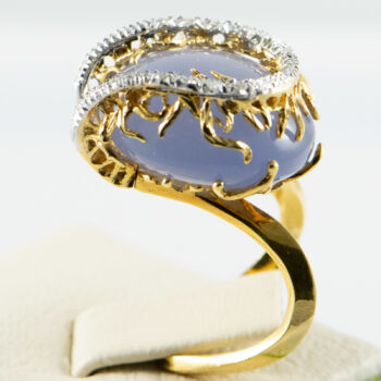 18 K Lavender Color Stone Lds Ring 5