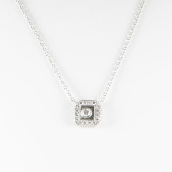 18 K White Gold Diamond Necklace Pre owned 2