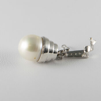 18 K White Gold Pearl and Diamond Enhancer 4 3