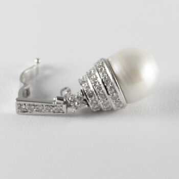 18 K White Gold Pearl and Diamond Enhancer 4 4