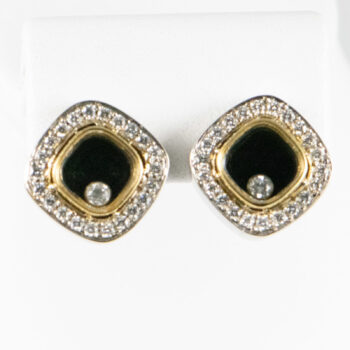 Birks 18 K Happy Floating Diamond Square Earrings 1