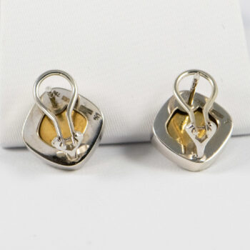 Birks 18 K Happy Floating Diamond Square Earrings 11